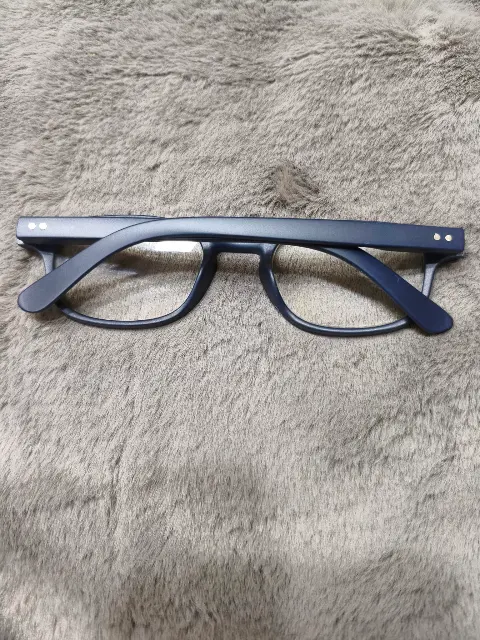 Gafas de lectura ovaladas de la marca Auriol en azul marino mate con graduación +1.00, vista 2