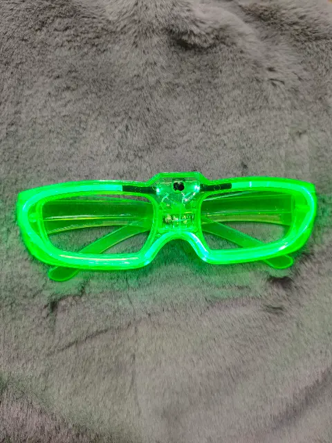 Gafas Luminosas LED de Color Verde Neón, vista 1