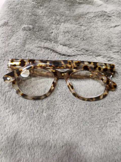 Gafas de lectura de carey grueso con filtro de luz azul +3.50, vista 2